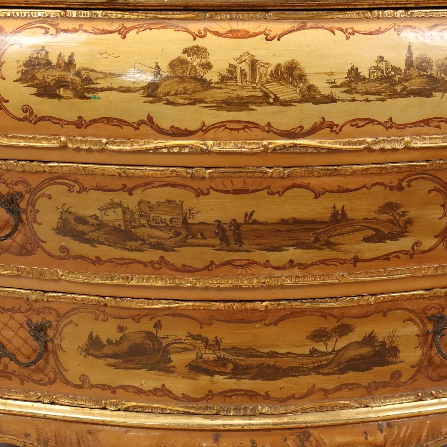 Antique Venetian baroque style commode, Italy, 20th century