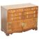 Elm apothecary cabinet with cupboard base