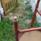 Antique Louis XVI style bouillotte table with marble top