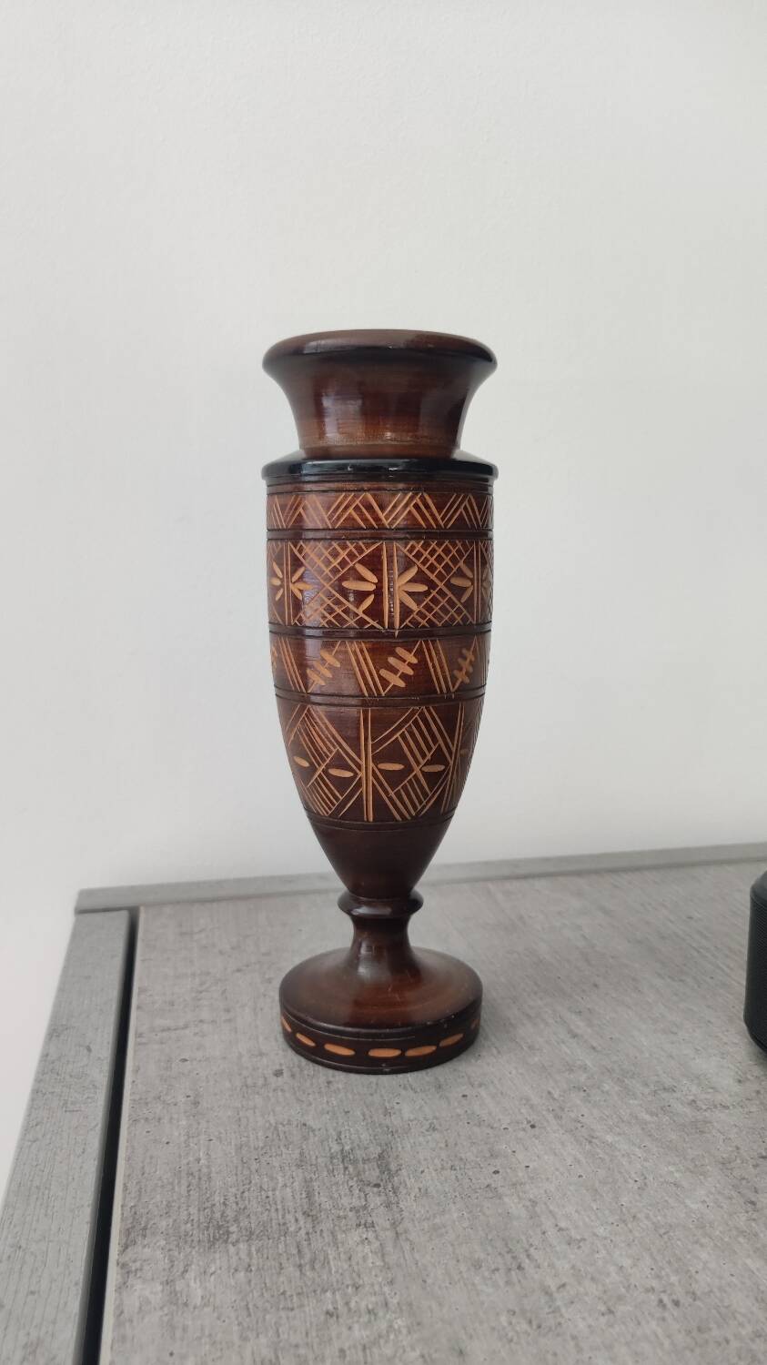 Wooden vase