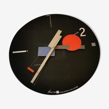 Horloge murale vintage constructiviste de nicolaï canetti pour artec. usa