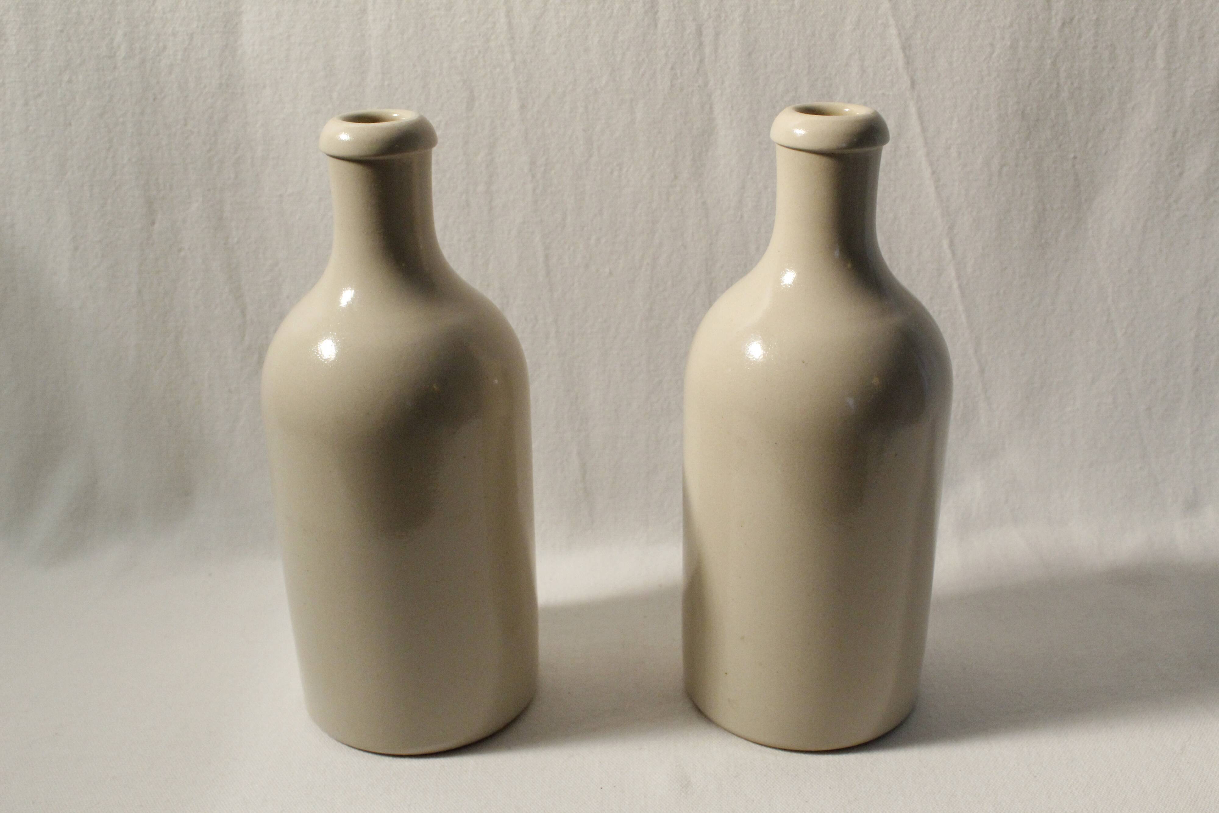 Set of 2 MKM bottles in stoneware - beige - 0,5L