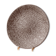 Round dish contemporary sandstone mosaic brown white vintage 1980