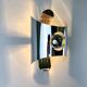 Pair of chromed space age wall lights, Italy, 1970s