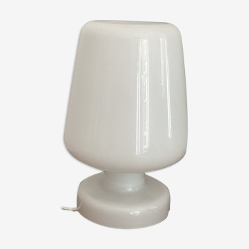 White glass mushroom lamp