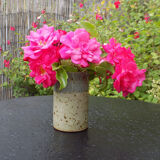Small straight stoneware vase