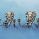 Pair of bronze candle holders