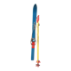 Retro pair of ski's child in blue wood 119 cm