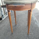 High table old hot water bottle Louis XVI style with marble top