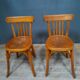 Paire de chaise en bois courbé "Baumann"