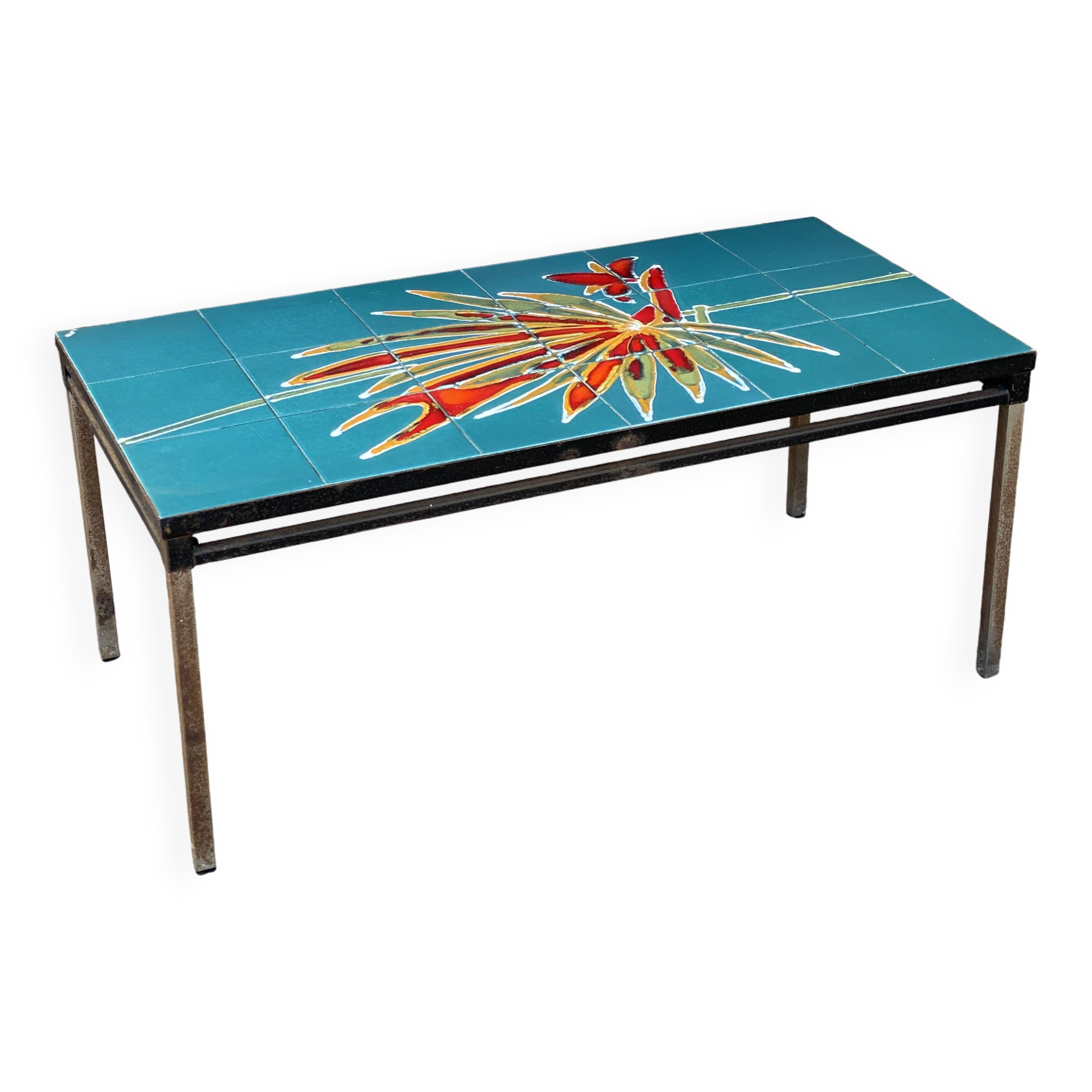 Table basse vintage en céramique des années 1960