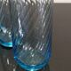 4 blue tourbillon water/orangeade glasses