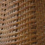 Floor lamp with rattan shade