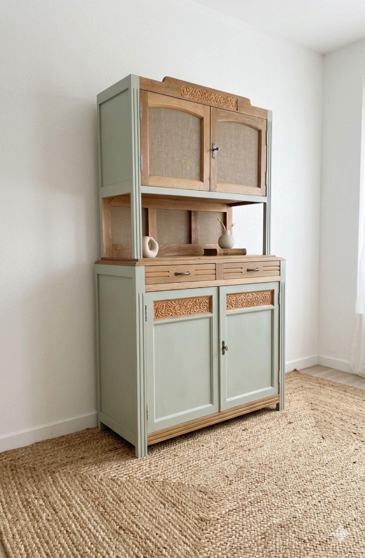Art Deco sideboard in light oak