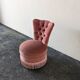 Pink velvet fireside chair