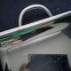 Stainless steel serving tray 39.5 x 30 cm