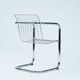 Set of 4 Vintage Italian Wire Chairs, Chrome and Metallic Wire, 1974