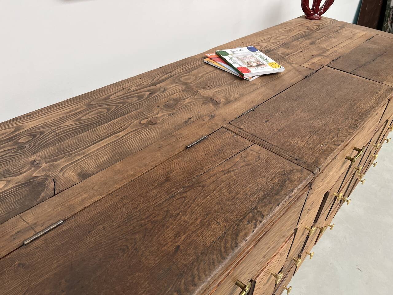 Old trade furniture with oak drawers XL format