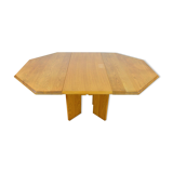Vintage elm dining table Maison Regain, 1980