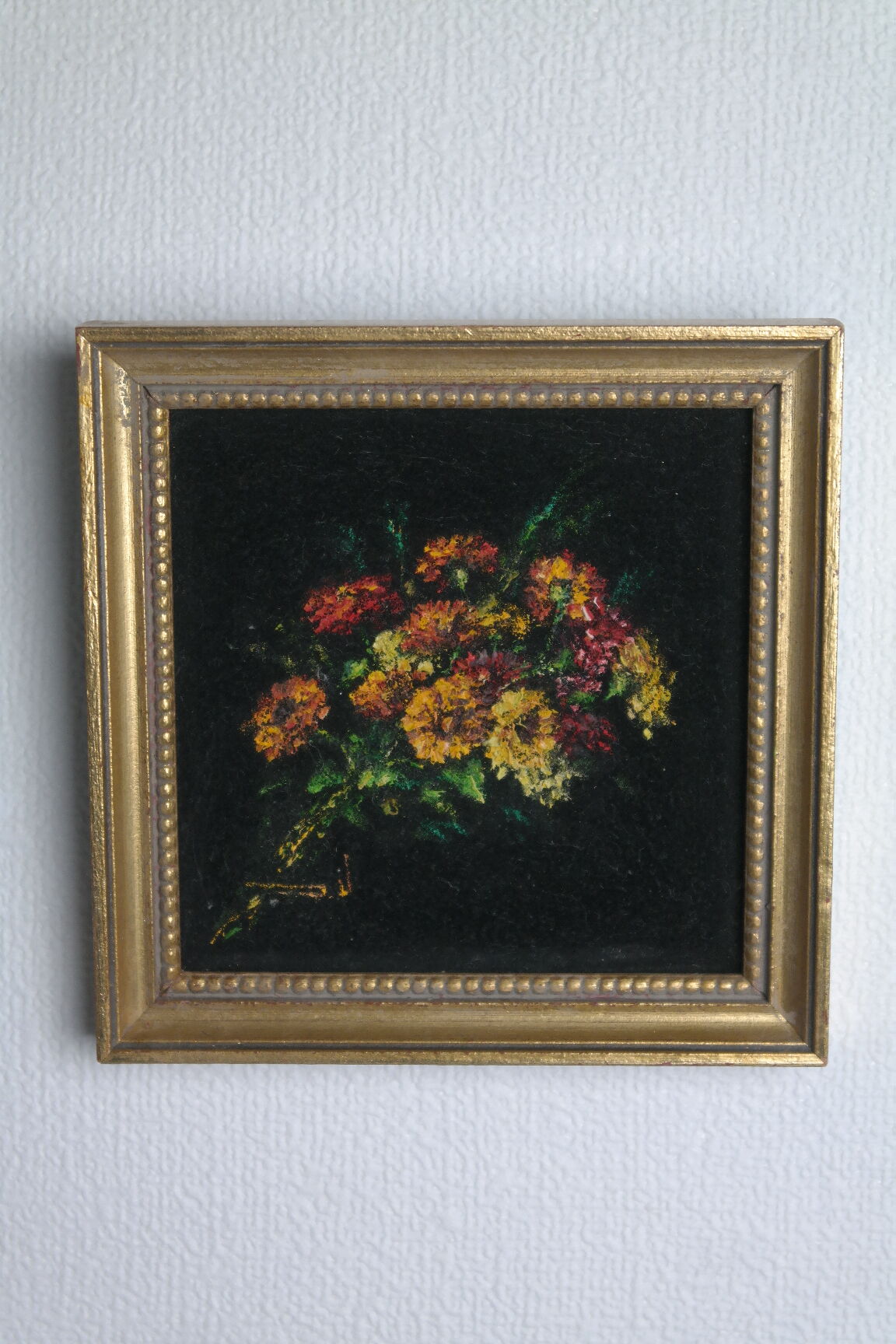 Small old floral paintings