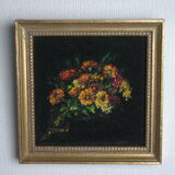 Small old floral paintings