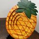 Pineapple and strawberry wooden trays