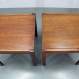 1960s Set of Two Square Side/Coffee Wooden Tables , Denmark