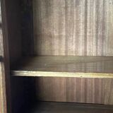 Small Art Deco period oak cabinet with glass front