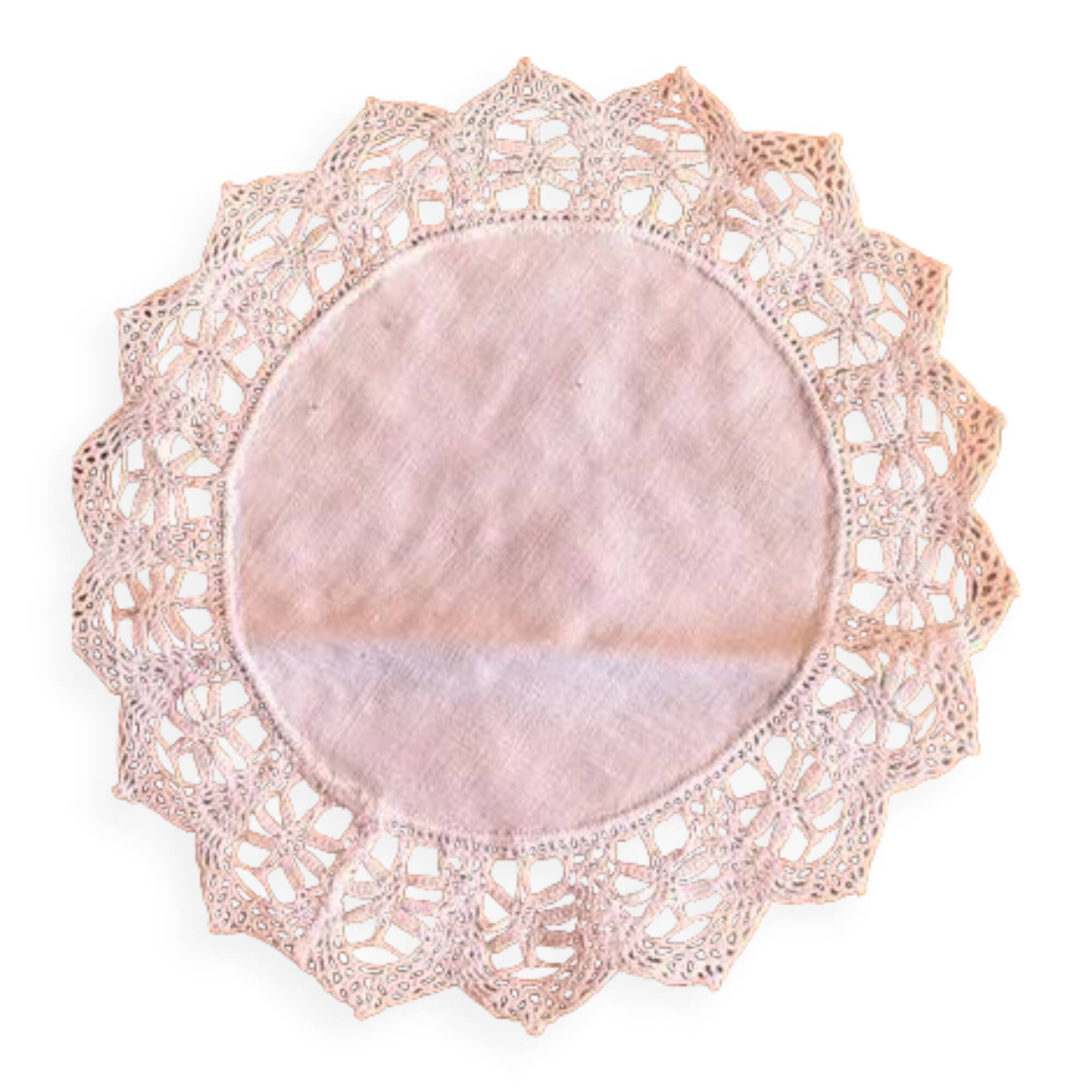 Cotton lace placemat 17 cm