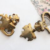 Large antique piano handles, old bronze, hardware.