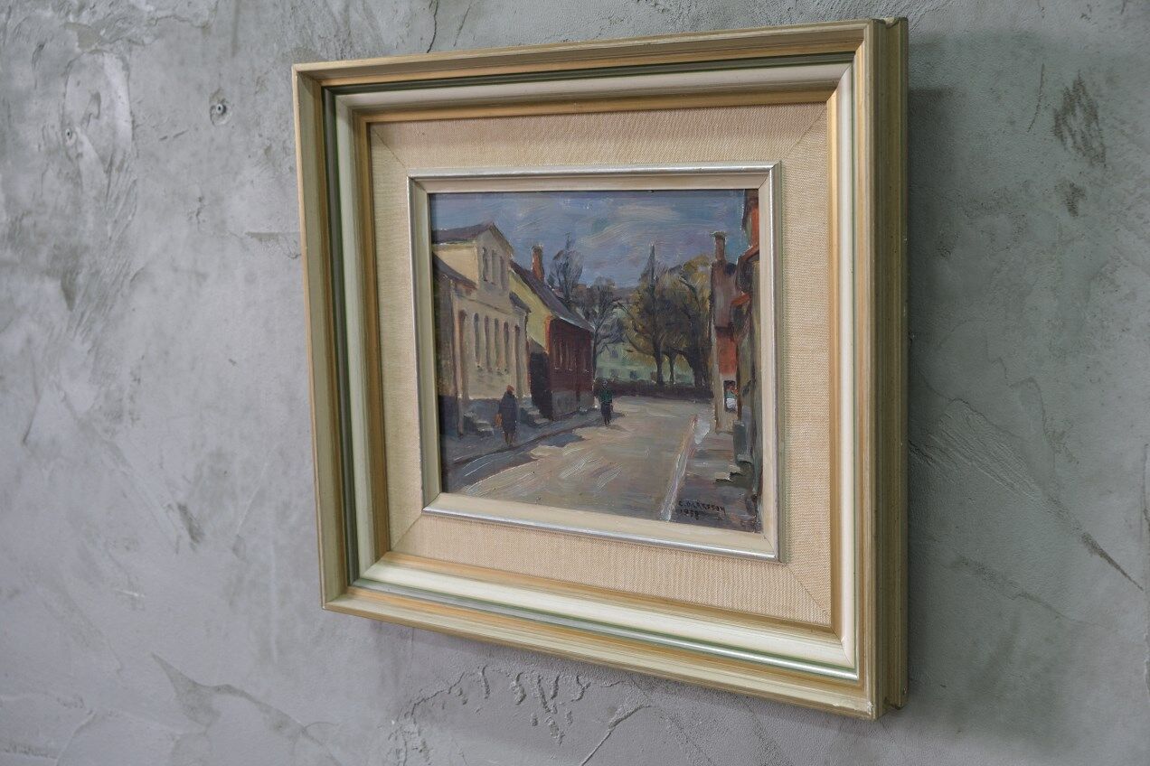 Oil painting by Carl Oscar Larsson swedish 1958