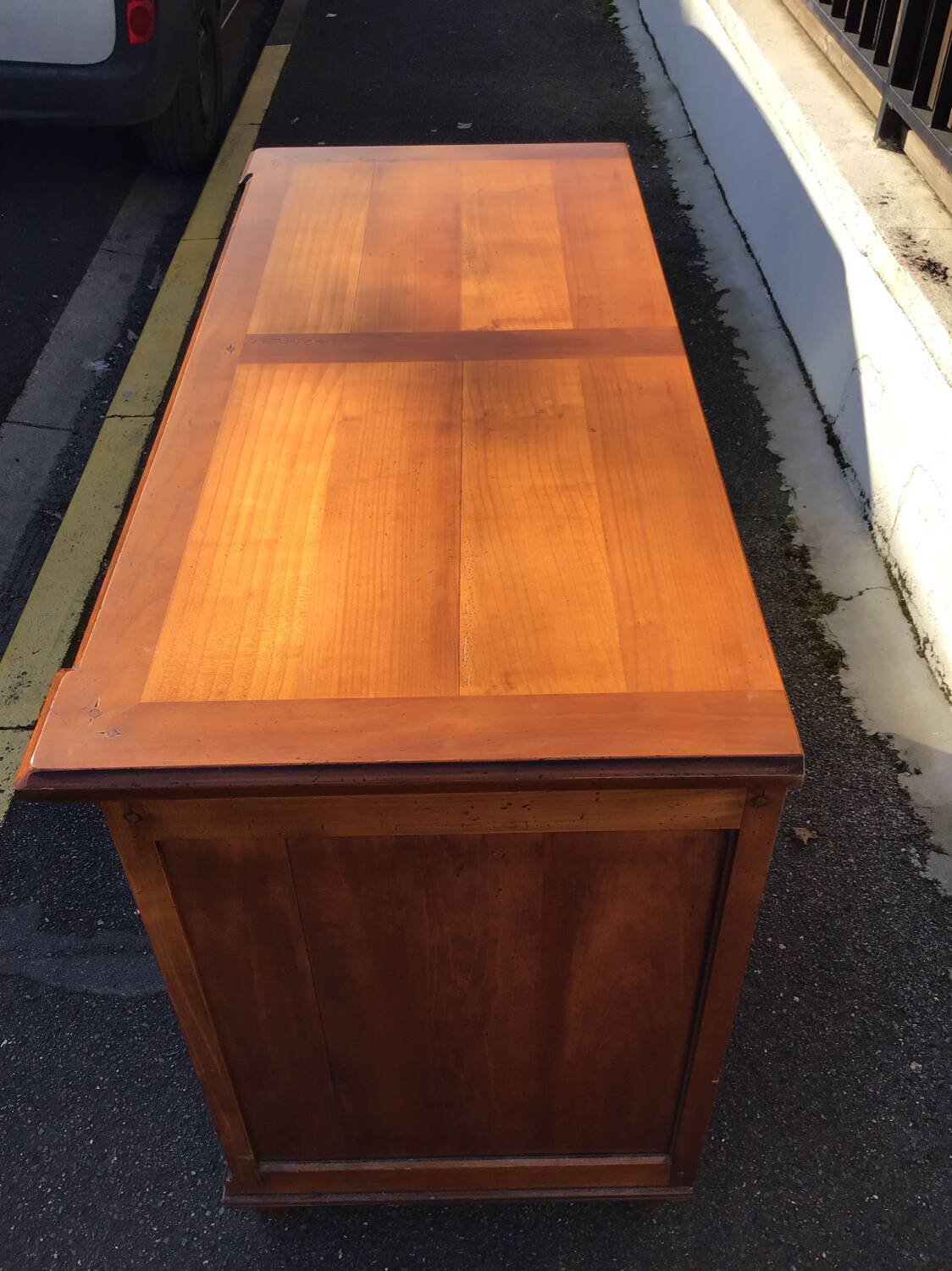 Commode roche bobois en bois massif patine