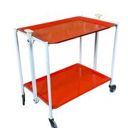 1960s 1970s Serving Cart Dinette Side Table Orange Space Age Design