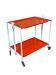 1960s 1970s Serving Cart Dinette Side Table Orange Space Age Design