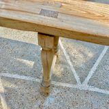 Solid wood bench