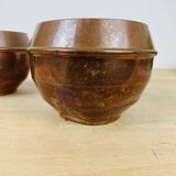 Pair of art deco pot covers in Villedieu copper