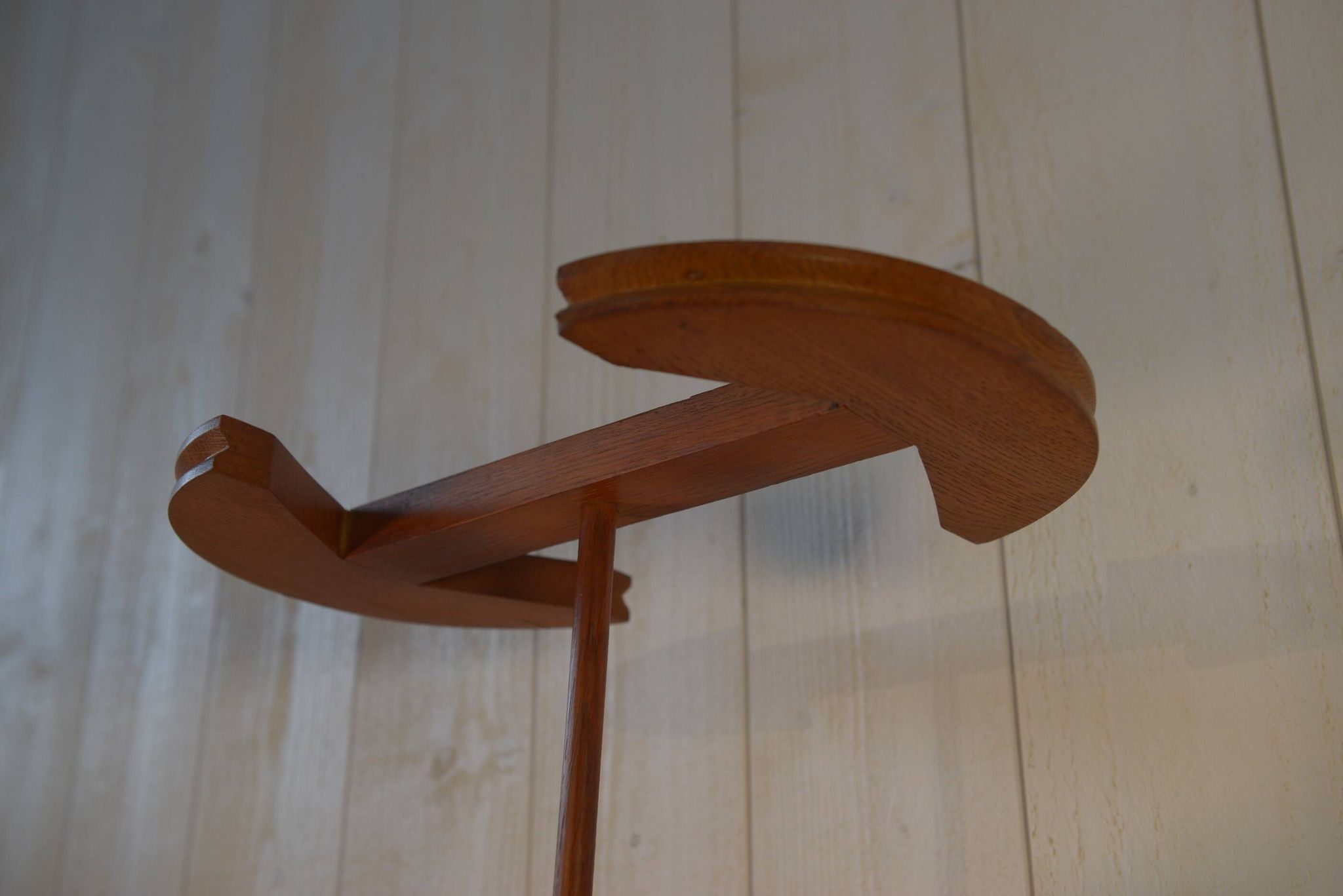 Solid oak wall light by Guillerme and Chambron