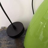 Set of four green pendant lights