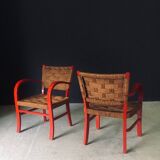 Mediterranean Armchairs, France, 1950s, Set of 2