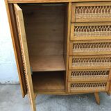 Rattan chest of drawers