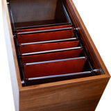 Caisson de bureau à glissière pour classement vertical