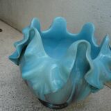 Ceramic cachepot vase by delfin massier circa 1890