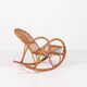 Fauteuil à bascule italien en rotin, 1960