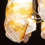 Italian Design "Twisters" Round Chandelier by Mazzega, 1970