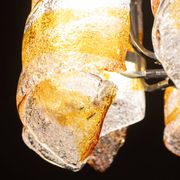 Italian Design "Twisters" Round Chandelier by Mazzega, 1970