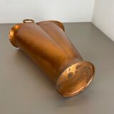 Original Metal Copper Brutalist Hollywood Regency Umbrella Stand Germany, 1970s