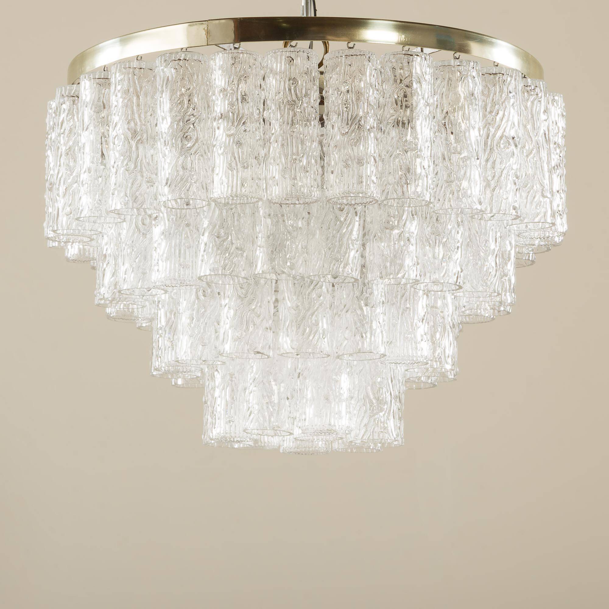 Lustre Venini attribué à Toni Zuccheri, Italie, années 1970.