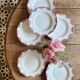 Set of 6 vintage porcelain deep plates