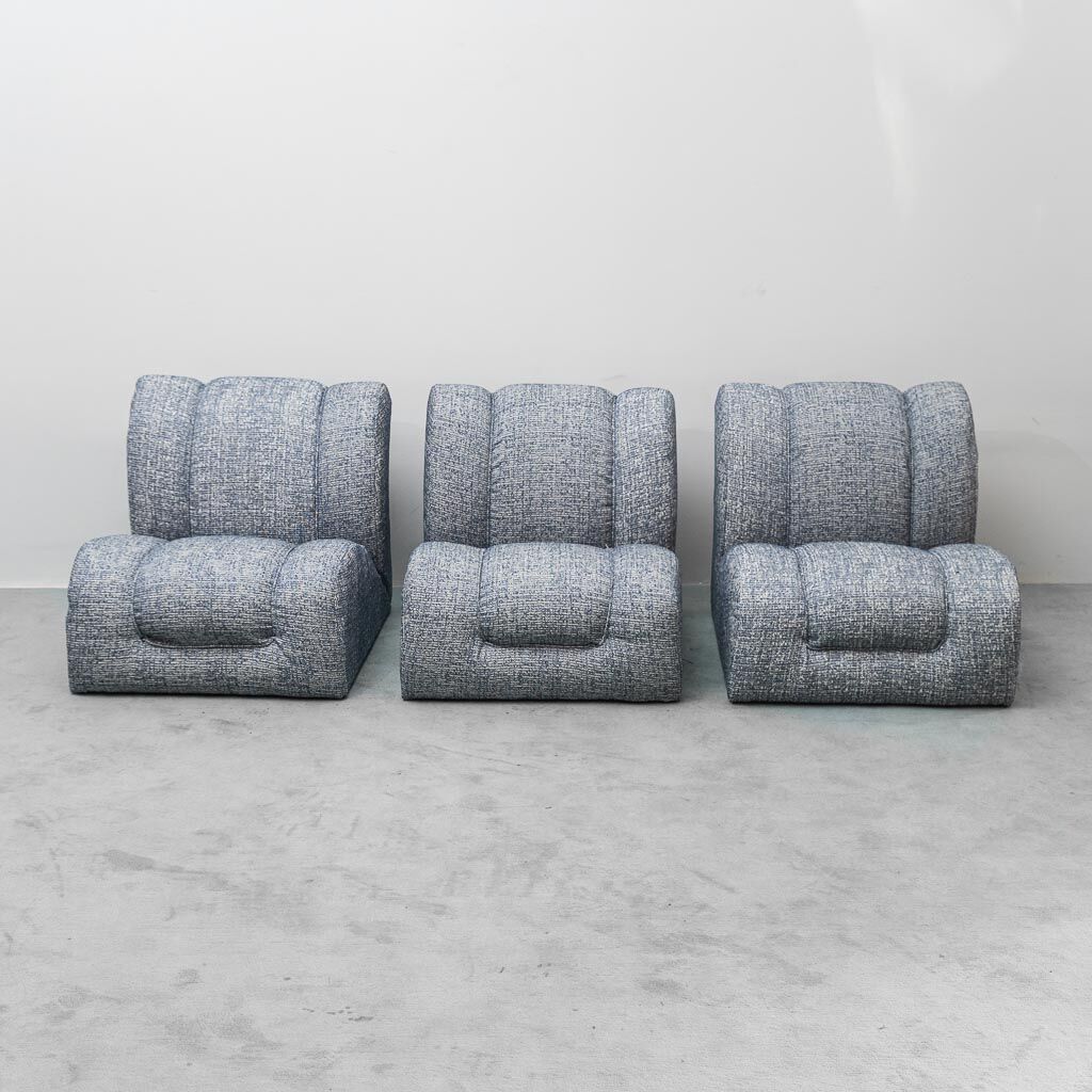 Restored vintage 3-seater modular sofa from the 1970s