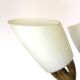 Mid-century steel & glass pendant lamp, 1960s